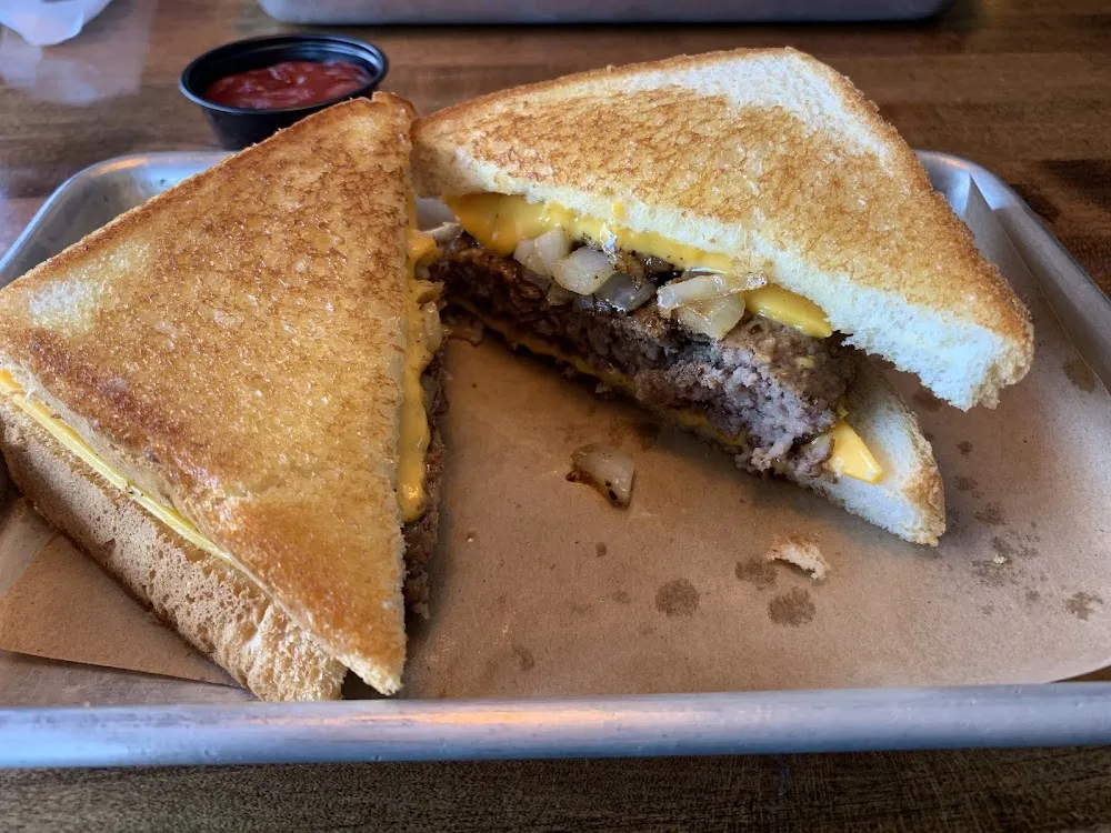 Patty Melt on Texas Toast